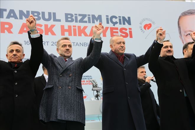 Cumhurbaşkanı Erdoğan Gaziosmanpaşa´da Coşkuyla Karşılandı