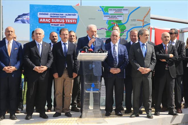 Deniz Köken, Eminönü-Alibeyköy tramvay hattının test sürüşlerine katıldı
