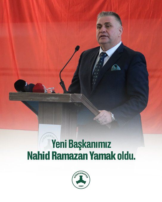  Giresunspor, kulübün yeni başkanı Nahid Ramazan YAMAK