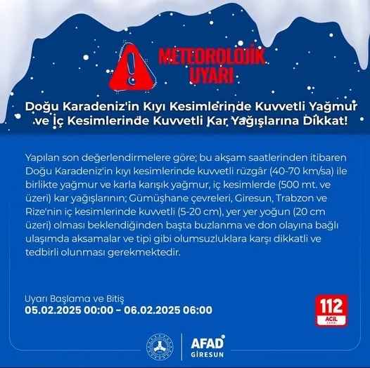 ⚠️ METEOROLOJİK UYARI 