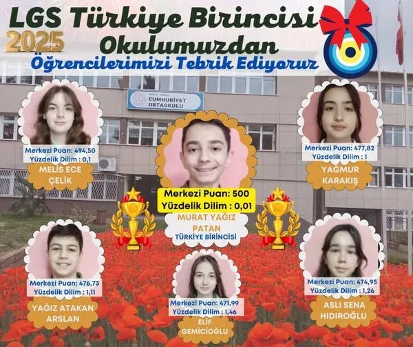 LGS TÜRKİYE BİRİNCİSİ CUMHURİYET ORTAOK